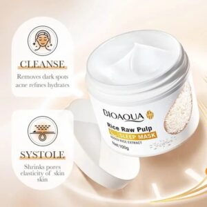 BIOAQUA Rice Raw Pulp Sleeping Mask 100g | Abeer's Cave