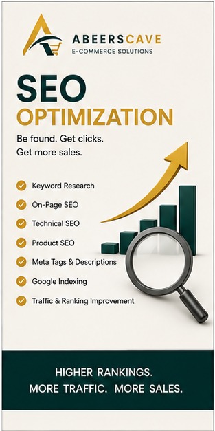 ABEERSCAVE SEO optimization services - keyword research on-page SEO technical SEO and traffic improvement