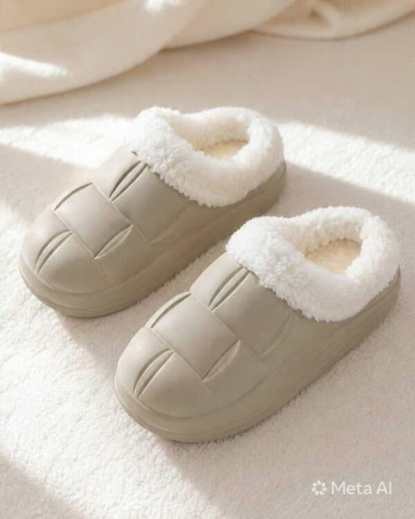 Women's Fur-Lined Winter Slippers 1 Comfortable womens fur-lined winter slippers with a cozy, warm design.