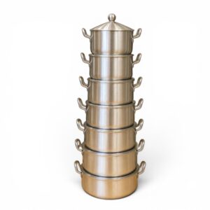 7PC Aluminum Stock Pot Set with Lids