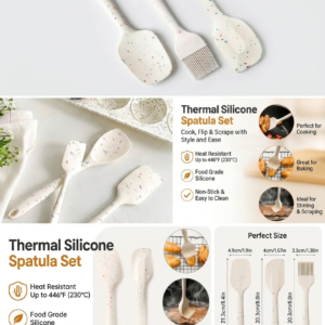 Thermal Silicone Spatula Set - 3 Piece Speckled