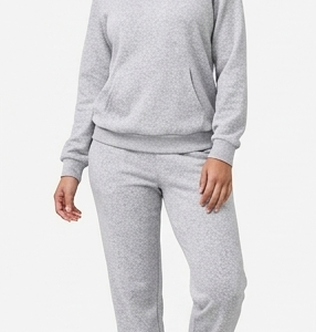 Speckled Fleece Tracksuit Set - Heather Grey
